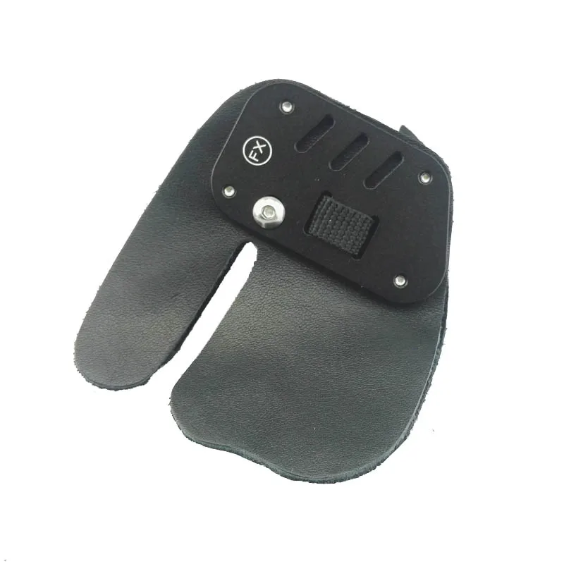 Protector de dedos para tiro con arco de cuero y aleación - imagen 2