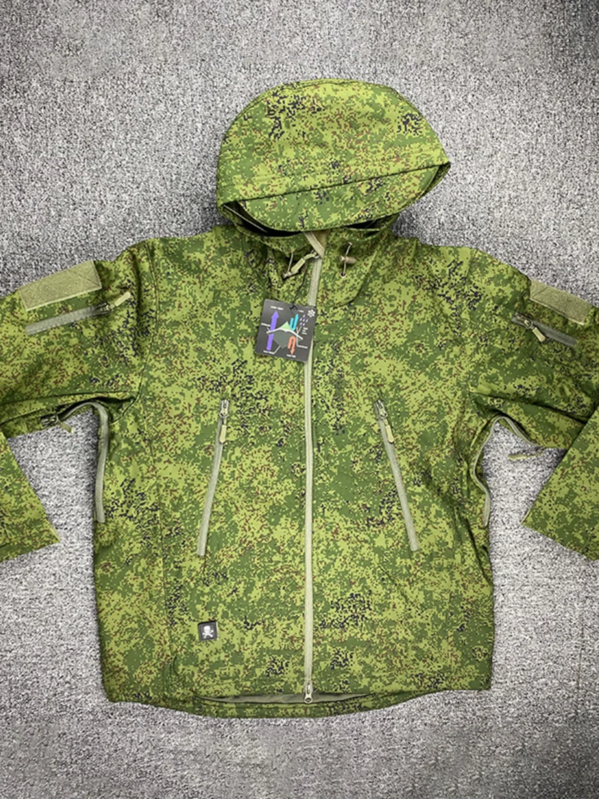 Traje táctico softshell EMR impermeable con forro polar interior