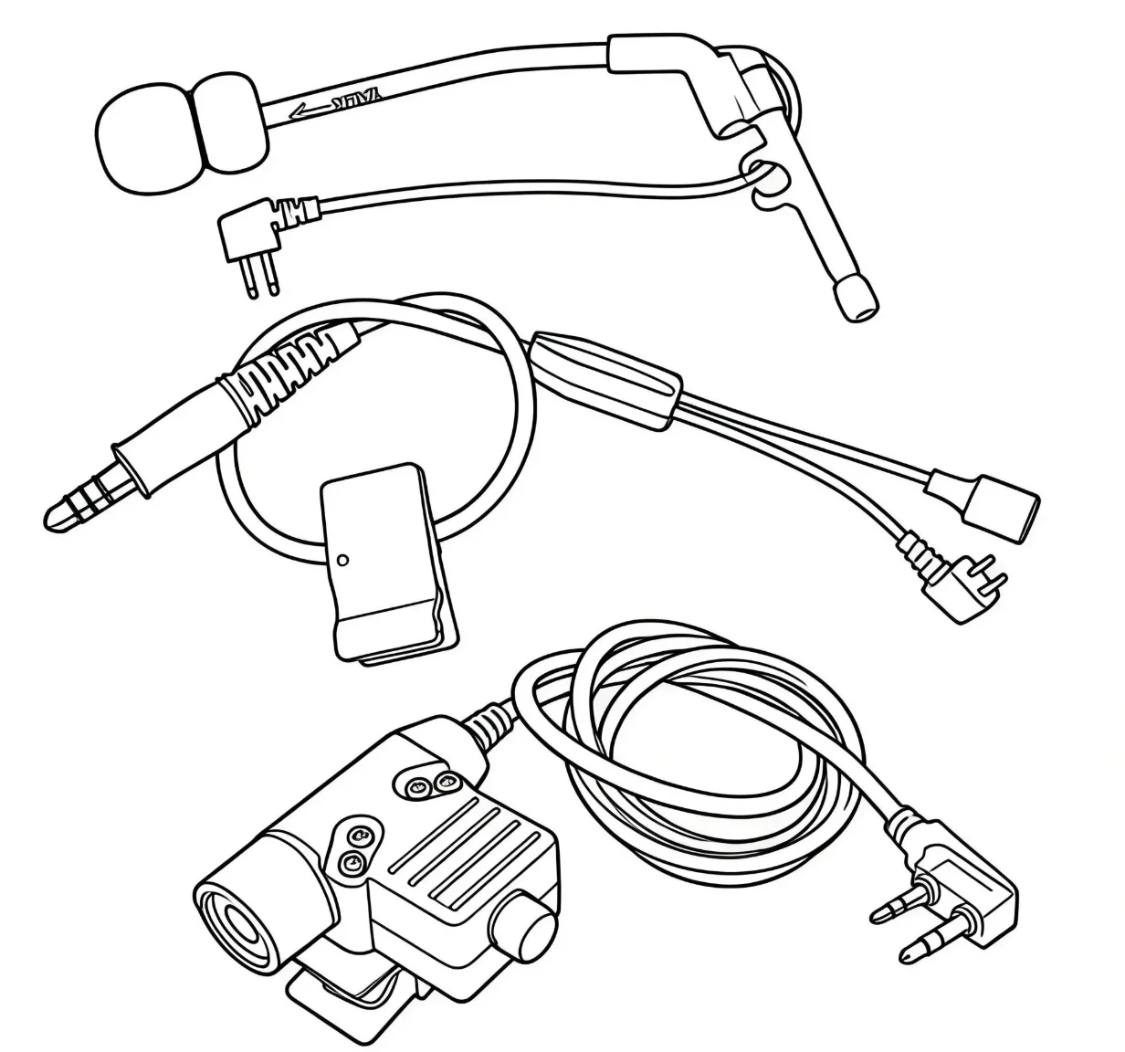 U94PTTK auriculares tácticos con micrófono y cable en Y IPSC - imagen 4