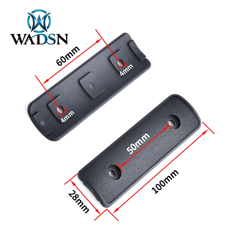 Cubierta riel Picatinny M-LOK KeyMod con goma táctica para AR15/M4