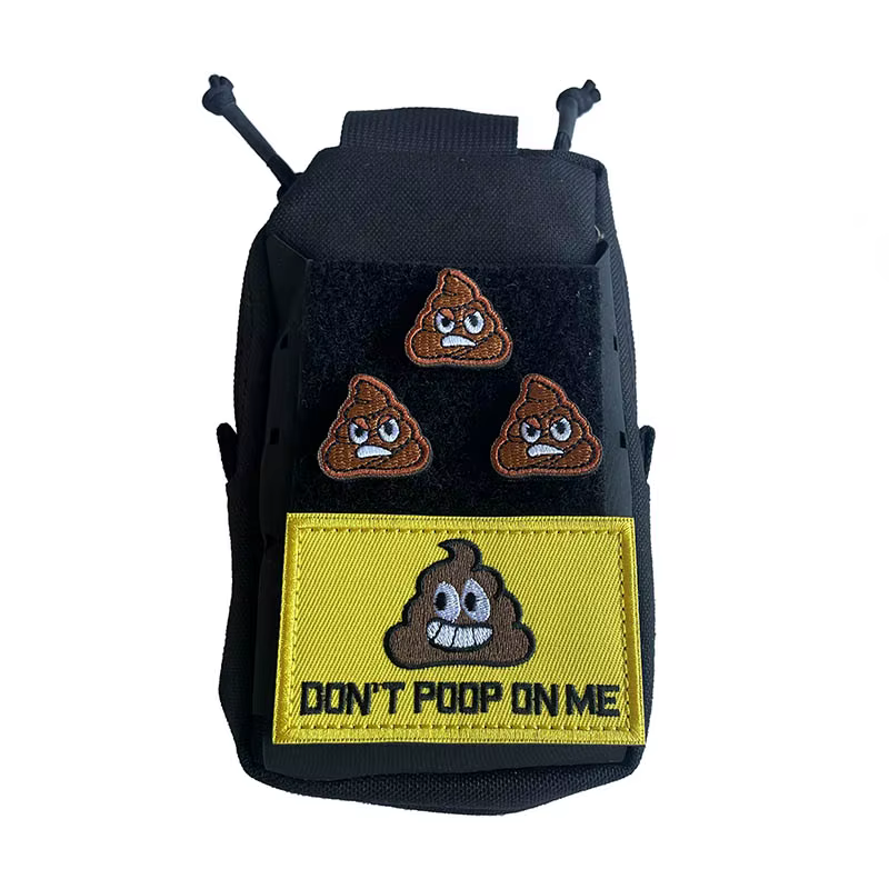 Parche bordado divertido diseño excrementos para ropa y mochila - imagen 3