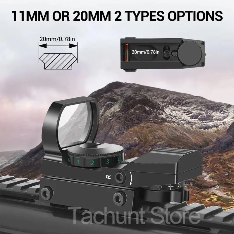 Mira punto rojo y verde MI AK Mount HD101 – Colimador réflex 4 puntos - imagen 2