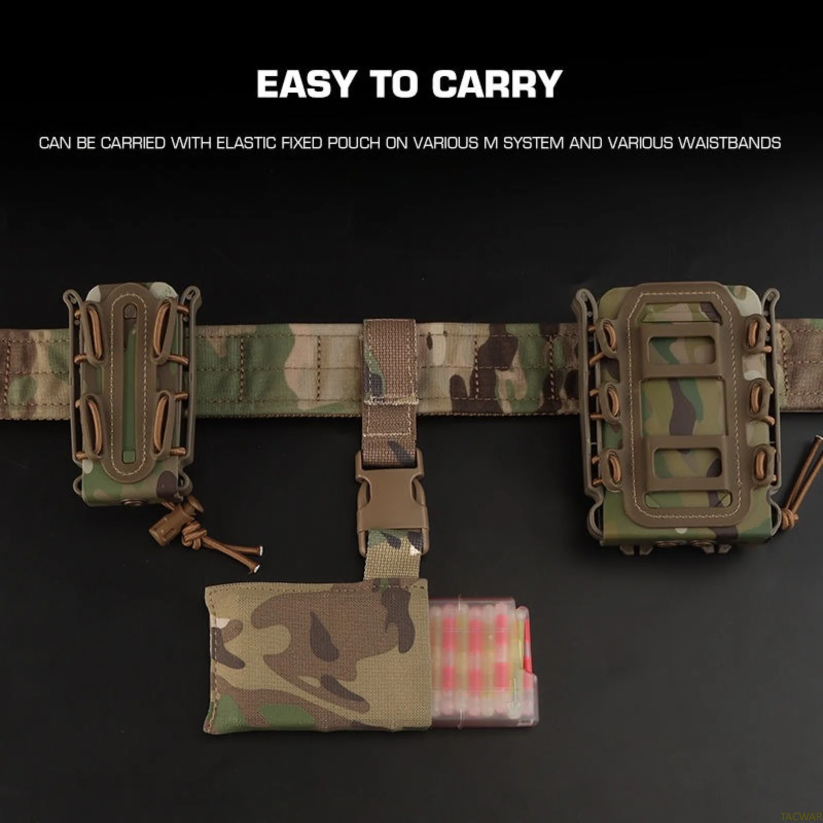 Dispensador de luz táctica MOLLE con funda fija para Airsoft - imagen 4