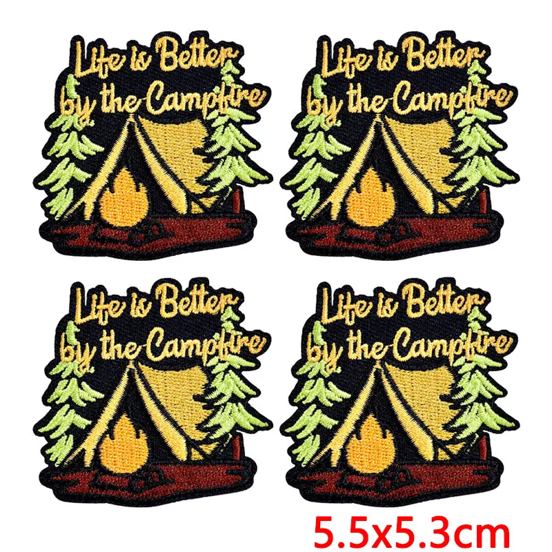 Parches termoadhesivos bordados de montaña para acampar al aire libre - imagen 5