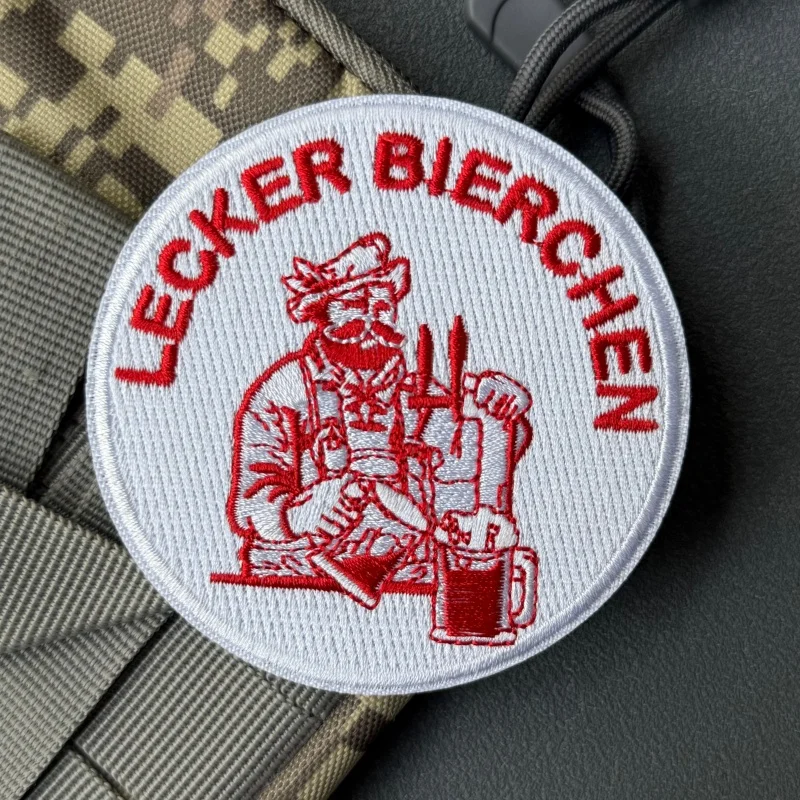 Lecker Bierchen parche táctico moral bordado gancho y bucle brazalete - imagen 4