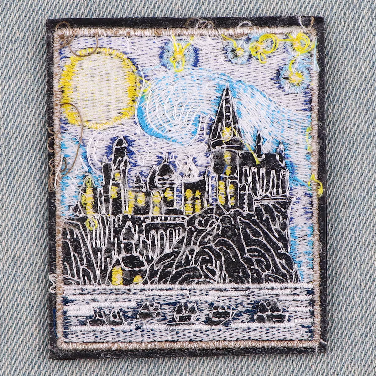 Parche bordado Van Gogh cielo estrellado para ropa - planchar o coser - imagen 5