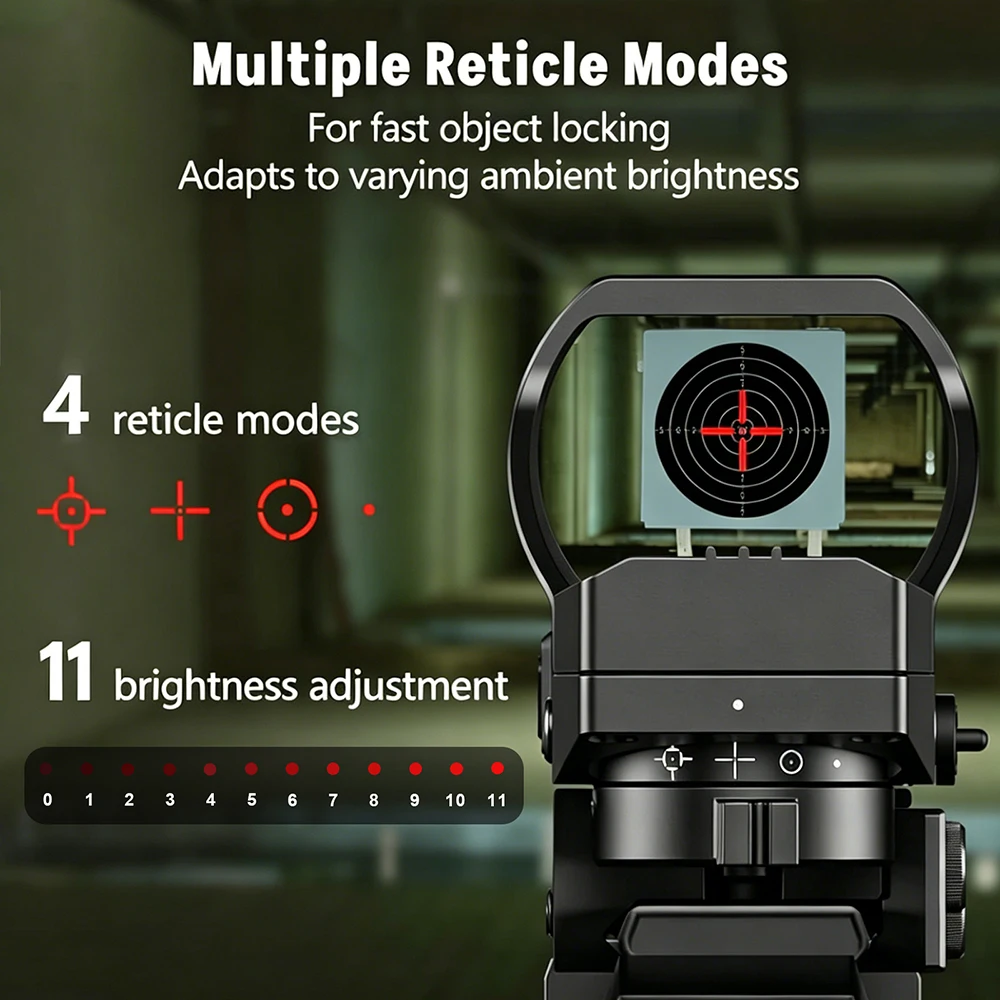 Mira reflex roja recargable con activación por movimiento para Picatinny - imagen 2
