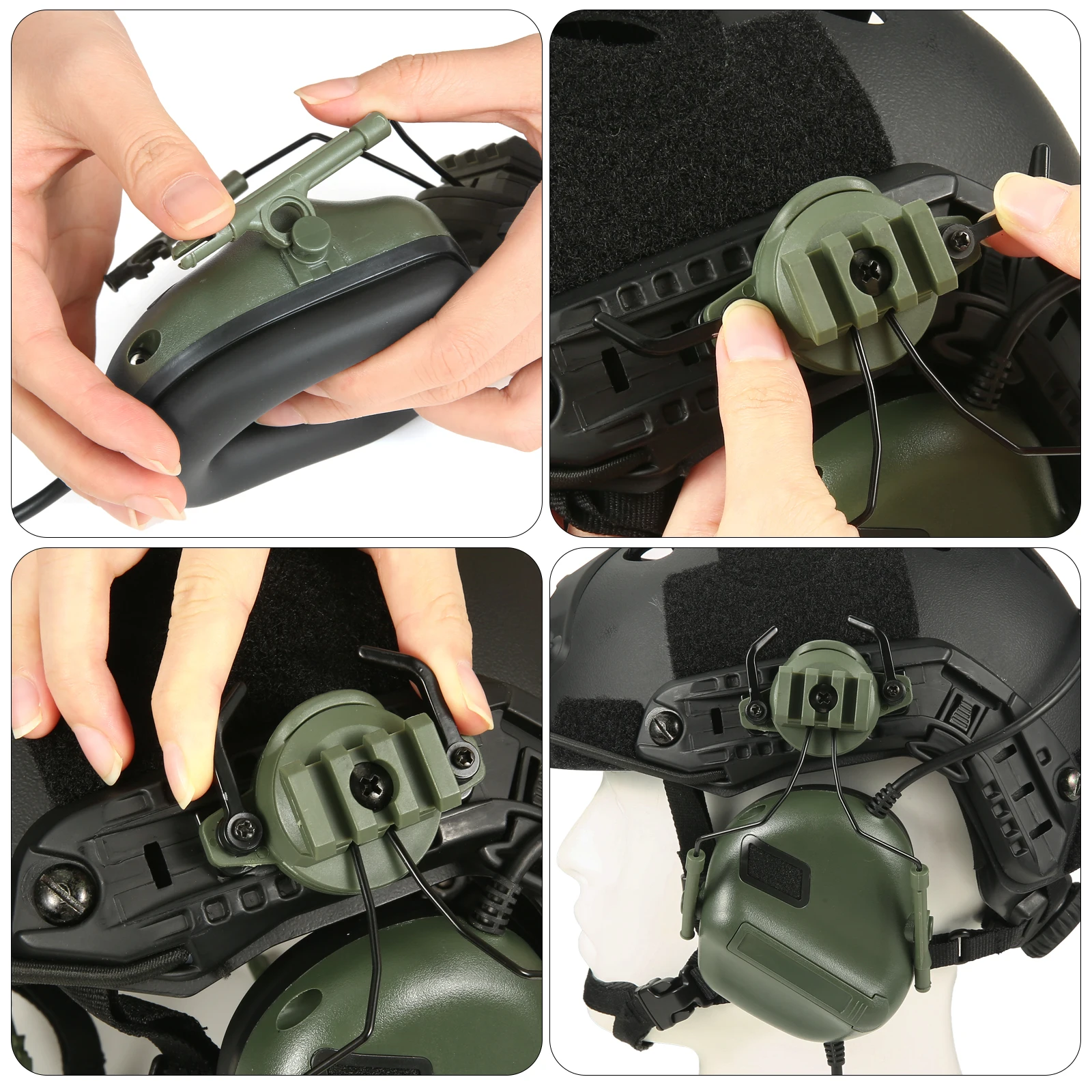 Adaptador de riel para casco táctico ARC con soporte giratorio - imagen 5