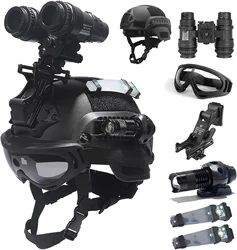 Casco táctico MICH para airsoft con NVG y luz de señalización