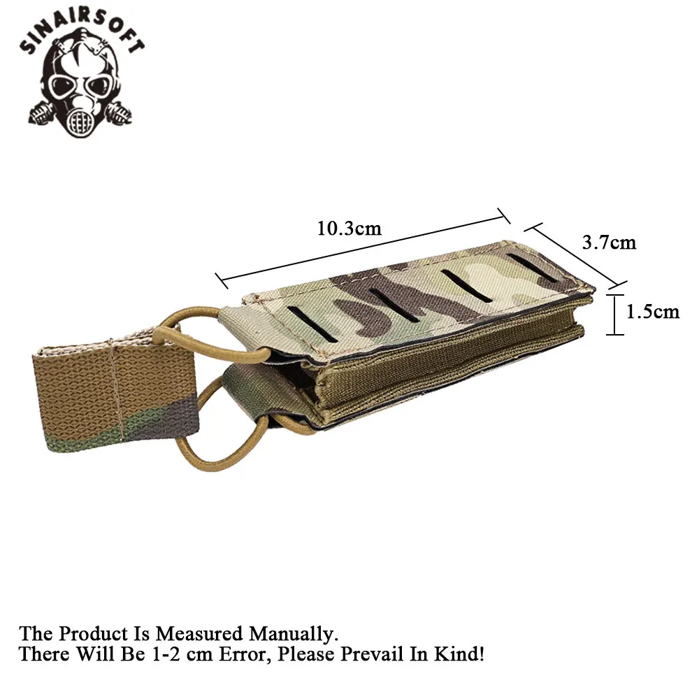 SINAIRSOFT Bolsa táctica MOLLE corte láser para cargador 9mm - imagen 5
