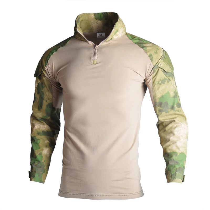 Camisa táctica combate Multicam negra hombre algodón camuflaje - imagen 4
