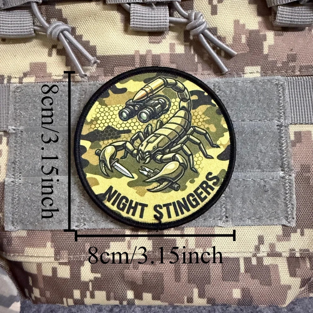 Parche táctico velcro animales estampado militar: perezoso, mapache - imagen 3