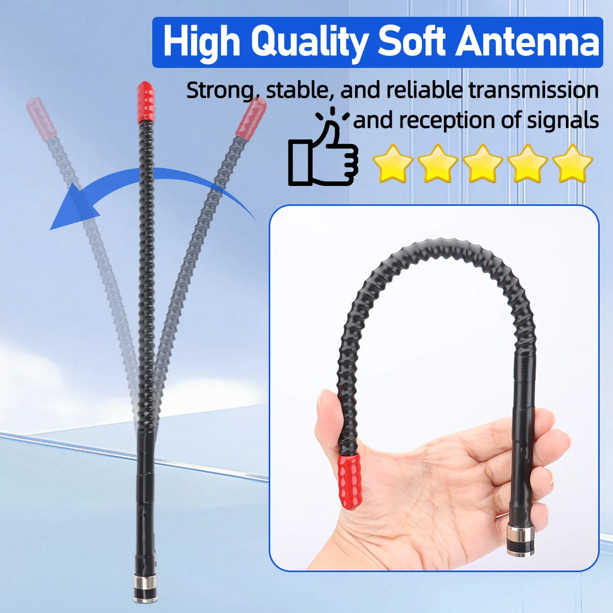 ABBREE antena CB 27MHz alta ganancia SMA BNC para radio Quansheng - imagen 5