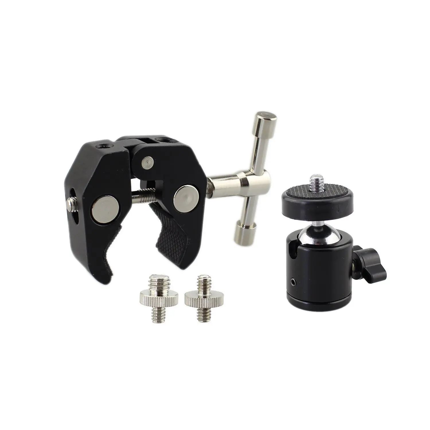 Soporte cámara Super Clamp 360° con rótula esférica y pinza MOLLE para trípode táctico - imagen 3