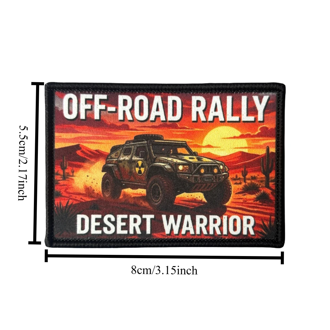 Overland Off-Road Rally parche táctico impreso con velcro, SUV