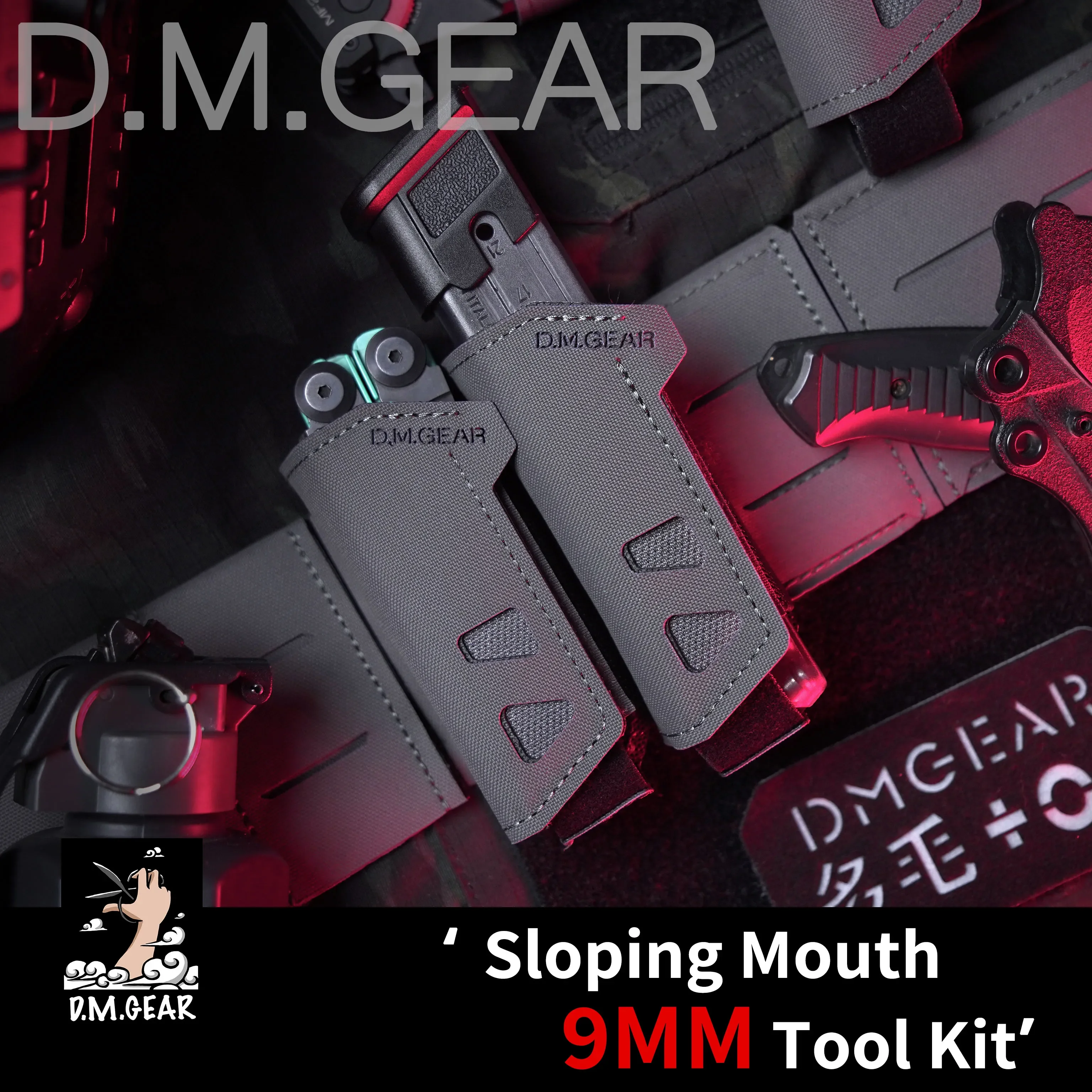 DMGEAR Funda para Cargador 9mm con Liberación Rápida MOLLE