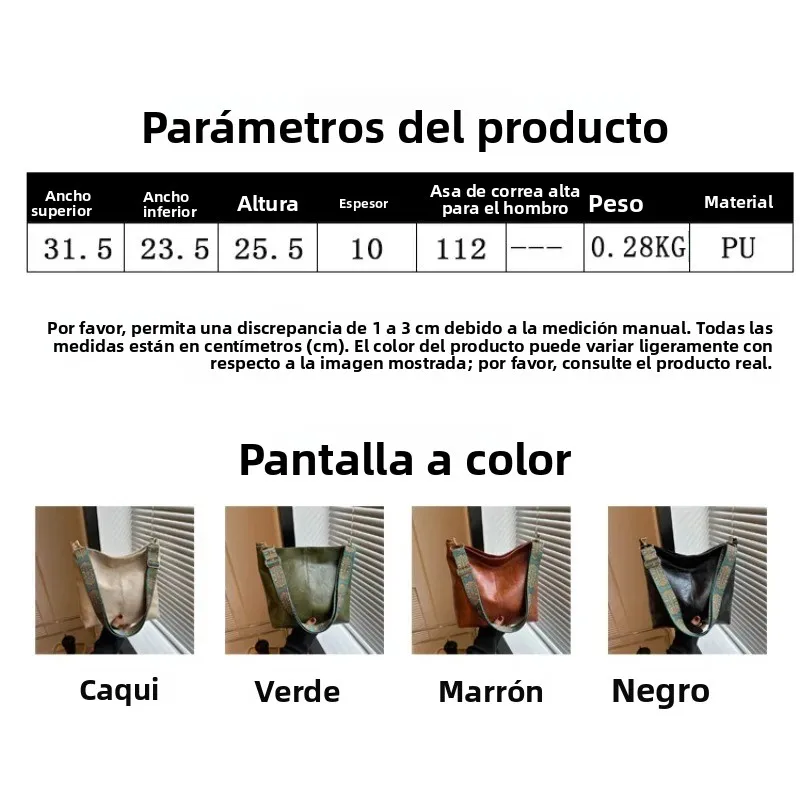 Bandolera táctica mujer gran capacidad color sólido portátil
