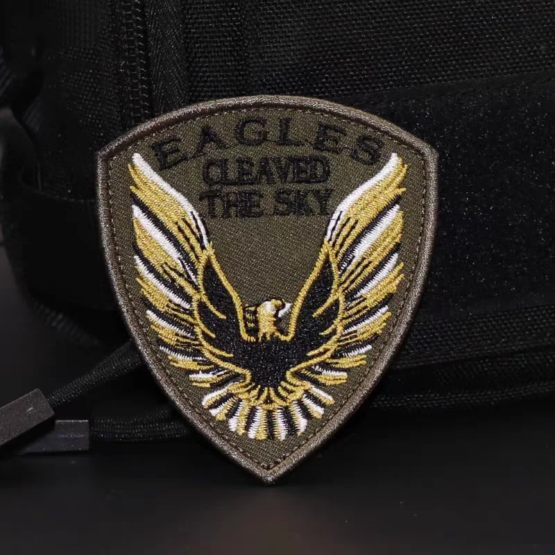 Parche táctico bordado águila rompedoras del cielo para mochila - imagen 4