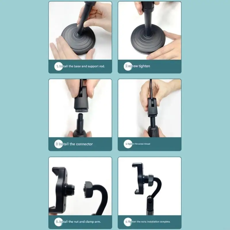 Trípode aéreo soporte para cámara y móvil con brazo extensible - imagen 3