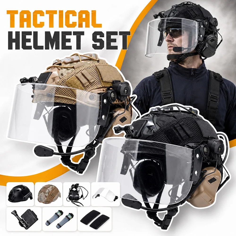 Casco Táctico FAST Airsoft con Visera, Accesorios – Protección Outdoor - imagen 3