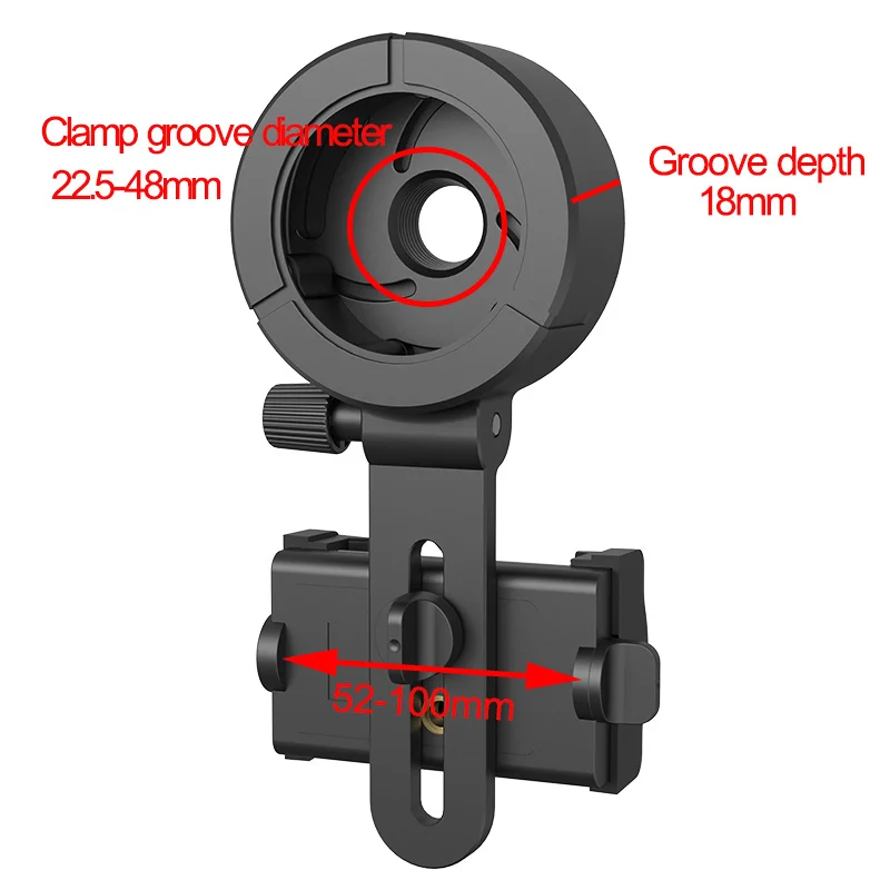 Adaptador móvil clip giratorio para monocular o binoculares - imagen 5