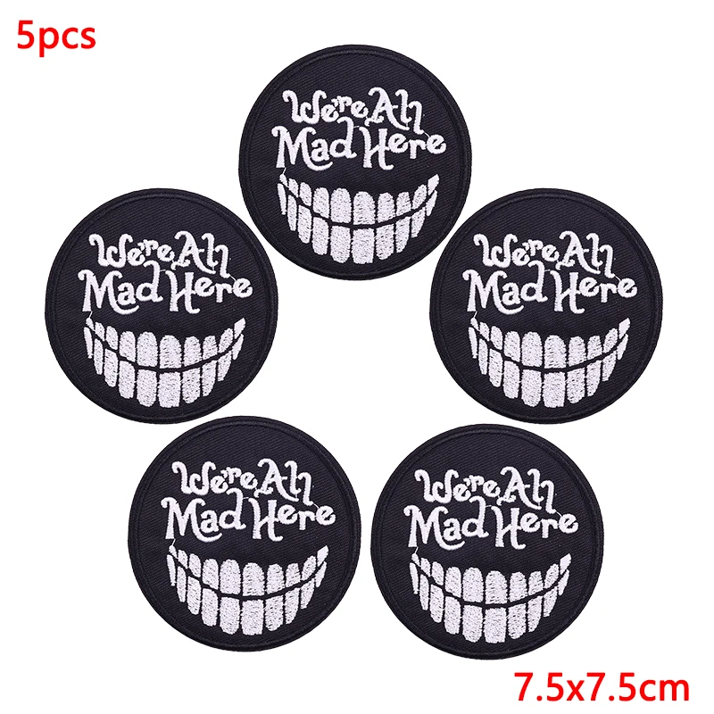 Parche bordado termoadhesivo calavera punk para mochila táctica - imagen 4