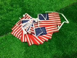 Guirnalda de banderines USA de poliéster para decoración patriótica