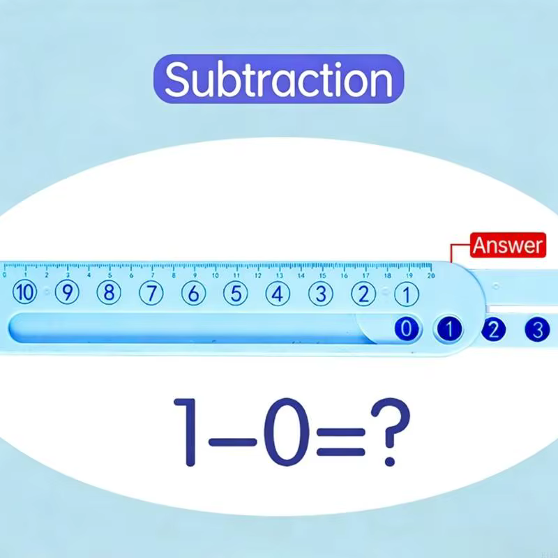 Regla de matemáticas interactiva para descomposición suma y resta