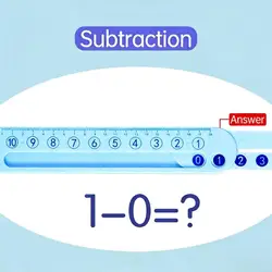 Regla de matemáticas interactiva para descomposición suma y resta