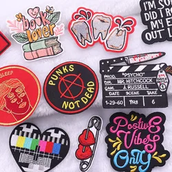 Parche punk rojo termoadhesivo – Para chaqueta o chaleco táctico