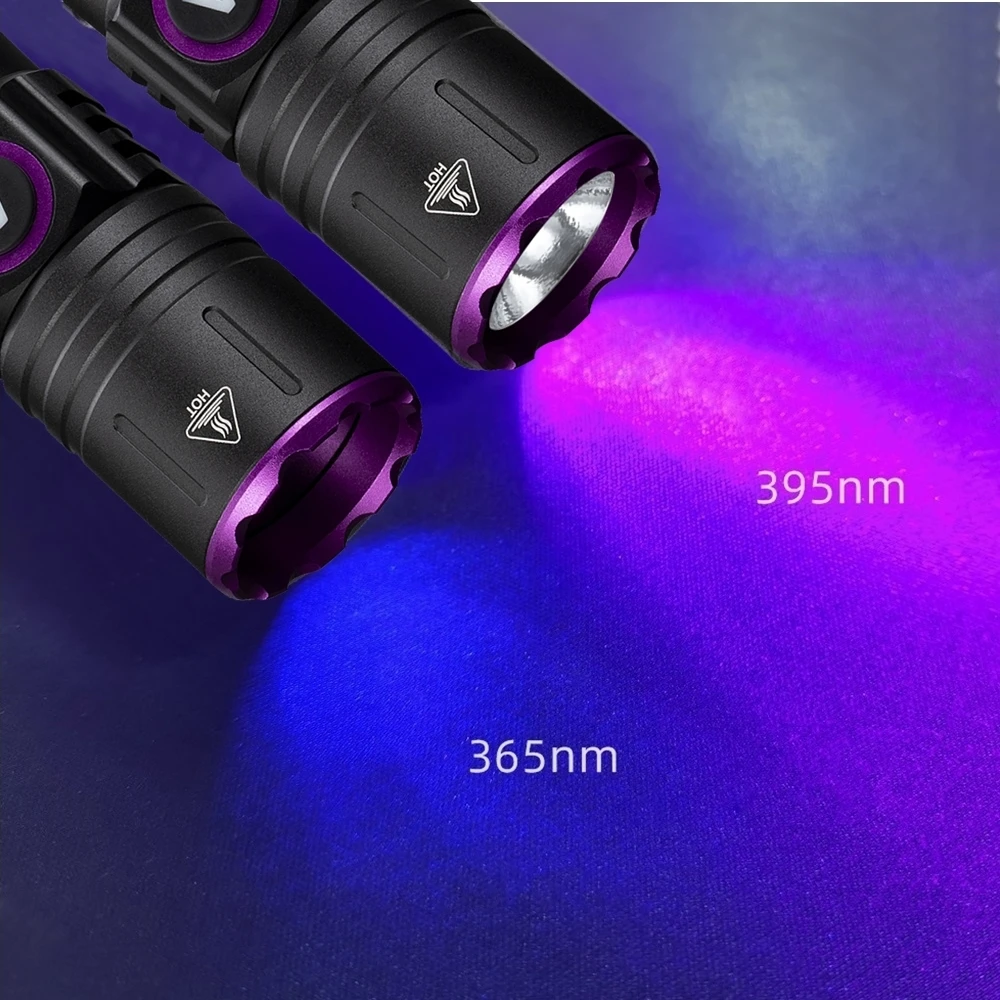 Linterna UV de luz negra USB 365 nm para tinta invisible - imagen 2