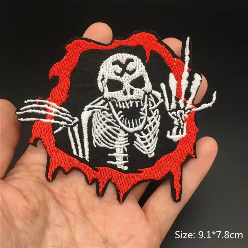 Parche táctico bordado calavera fantasma – Para mochila o chaleco - imagen 2
