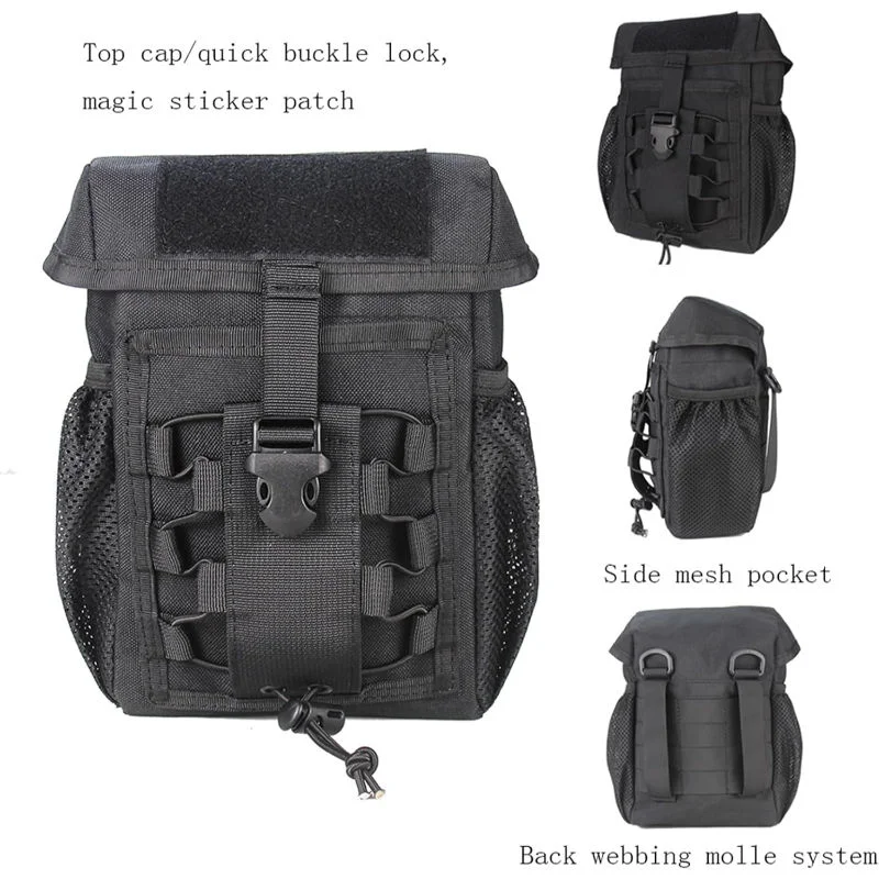 Bolsa táctica MOLLE para botella, EDC médica y defensa personal - imagen 3