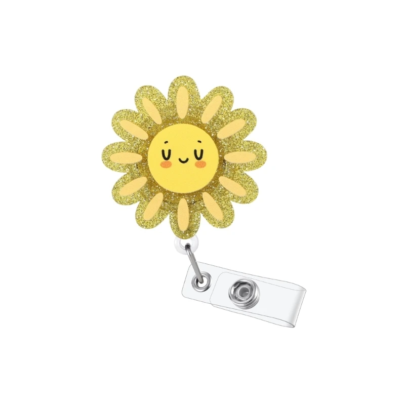 carrete retráctil diseño sol sonriente vista frontal