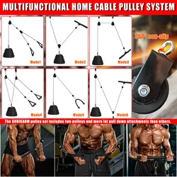 Entrenador de poleas fitness DIY para bíceps y tríceps, kit de ejercicio en casa