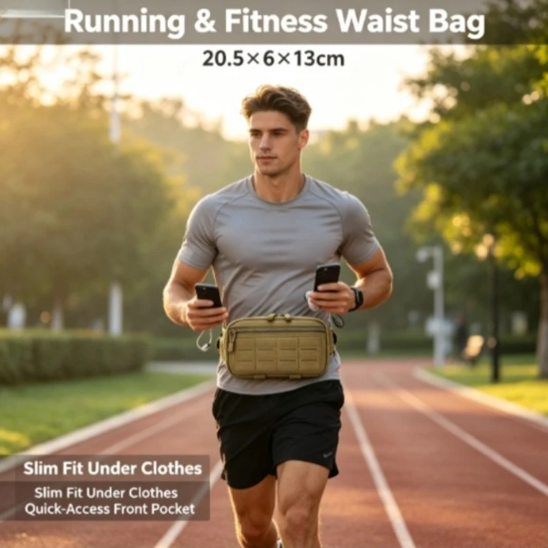 Bolsa táctica de cintura MOLLE con corte láser para accesorios - imagen 5