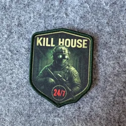 Parche táctico velcro calavera para uniforme militar