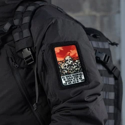 Parche táctico gancho y bucle calavera para ropa y mochila