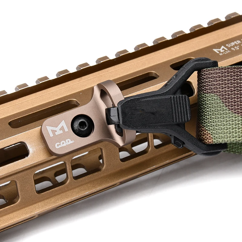 Correa de arma base fija metálica CNC M-LOK y KeyMod airsoft caza - imagen 2