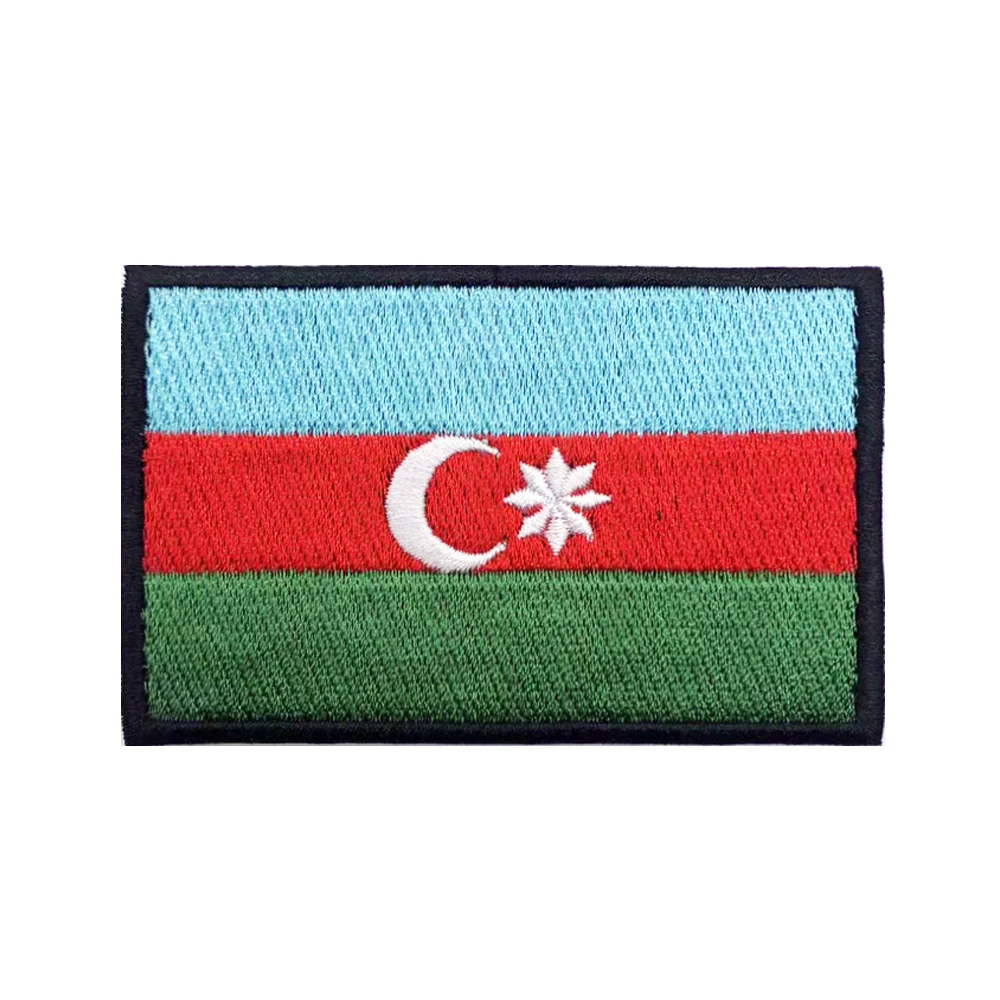 Parche bordado Azerbaiyán con velcro para uniforme militar