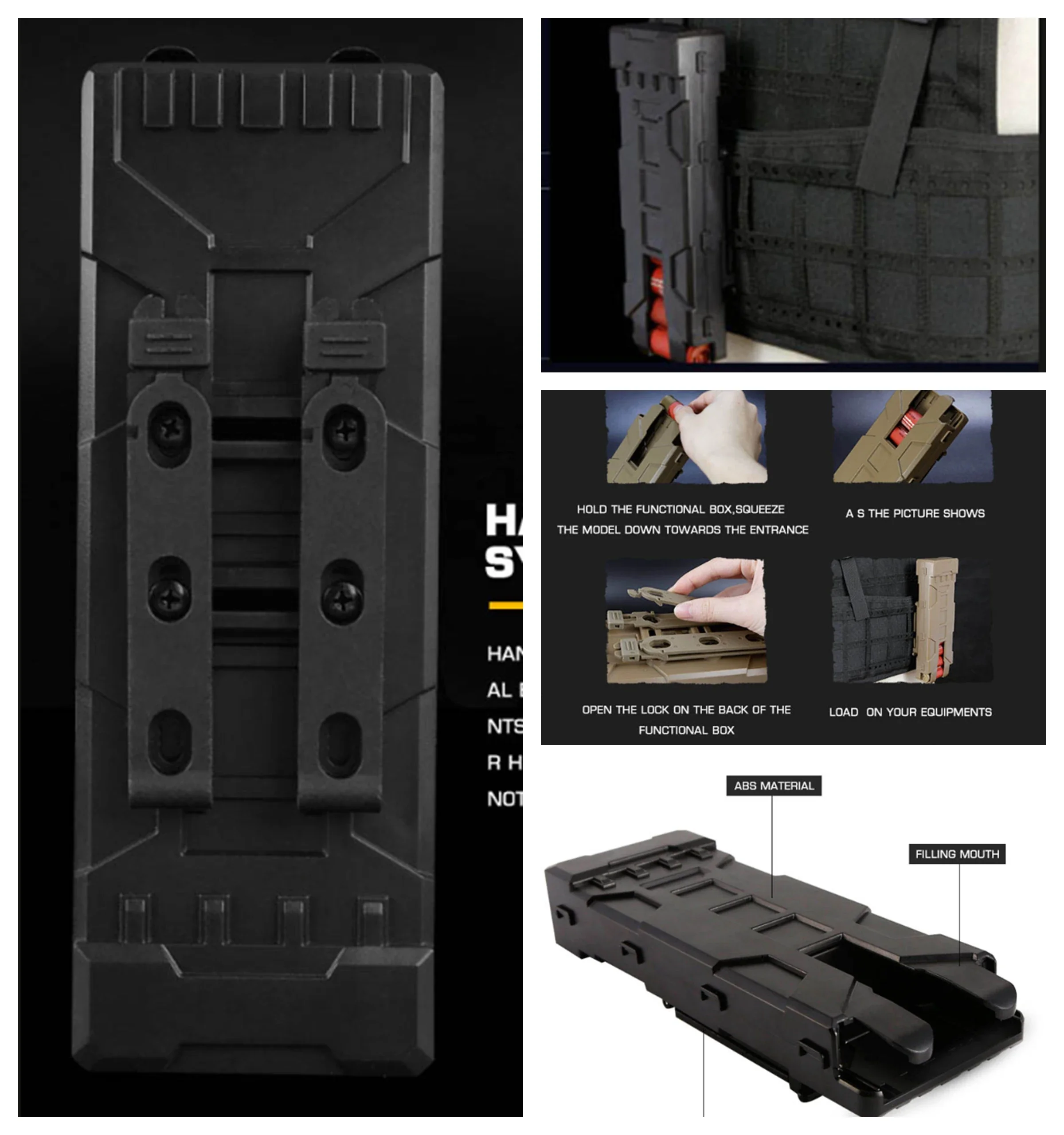 Caja táctica de cargador para sistema Molle