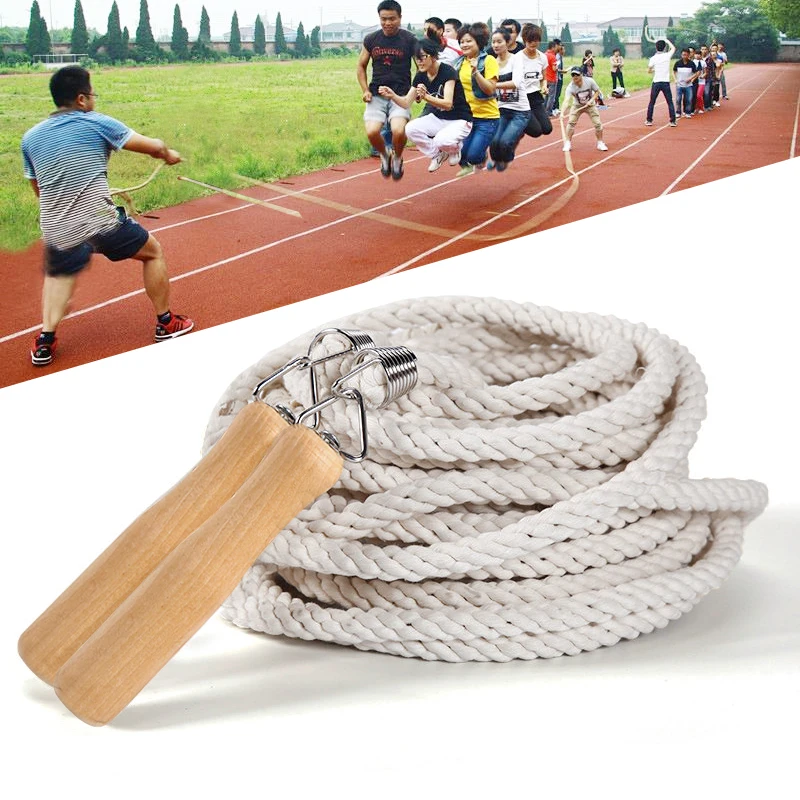 Cuerda para saltar con mango de madera – entrenamiento al aire libre - imagen 4