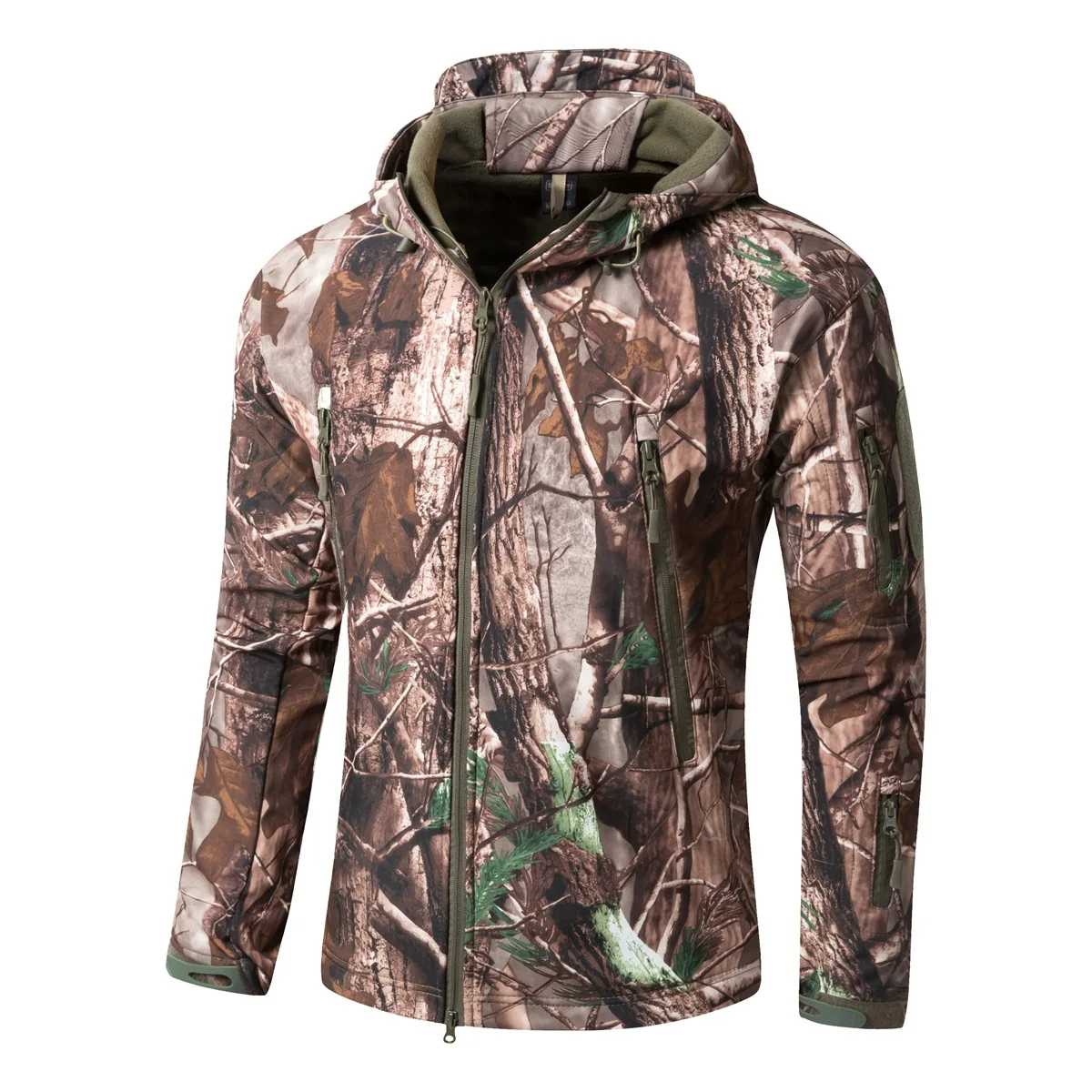Chaqueta Lana Invierno con Capucha y Cremallera – Hombre Outdoor - imagen 2