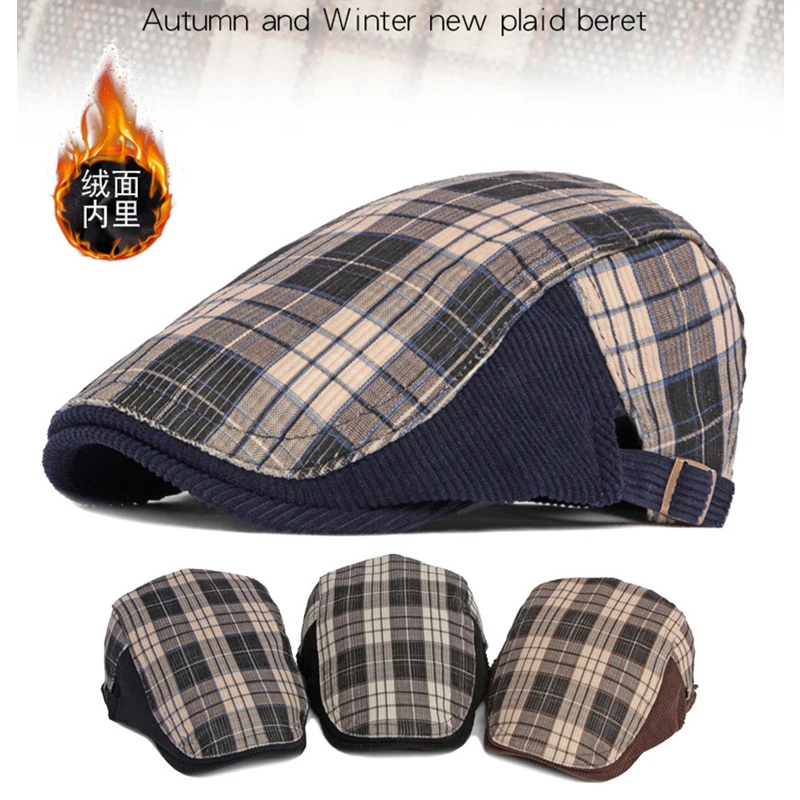 Gorra plana Gatsby de cuadros con visera ajustable - imagen 3