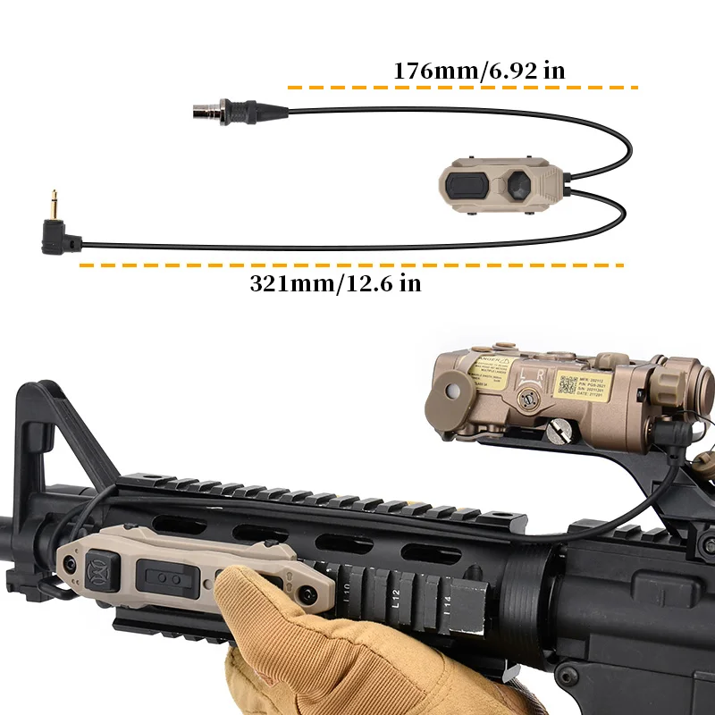 WADSN AXON Interruptor remoto táctico SureFire M300/M600 Picatinny - imagen 5
