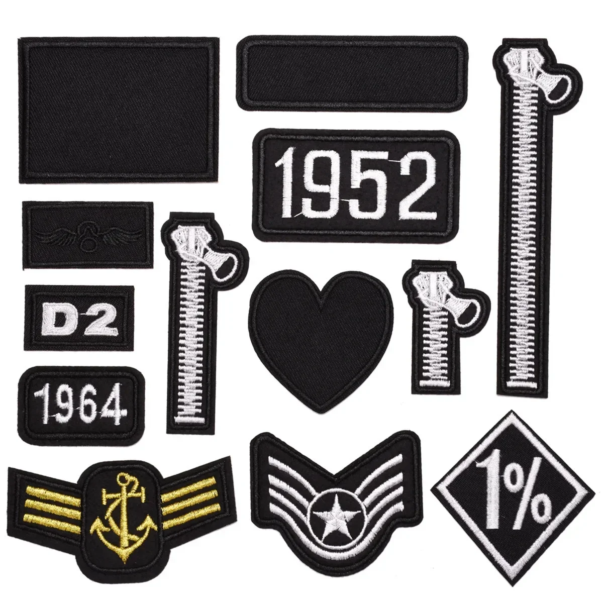 Parche para planchar insignia corazón retro con cremallera - imagen 5