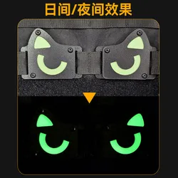 Parche táctico ojo de gato luminoso EDC señalización MOLLE