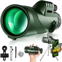 Monocular HD Bak4 zoom largo alcance – Trípode para observación naturaleza