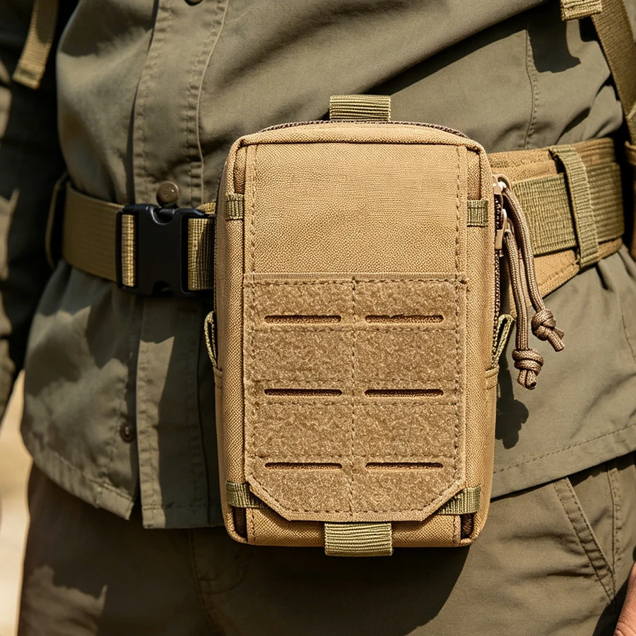 Bolsa de cintura táctica para móvil exterior, riñonera compacta - imagen 4