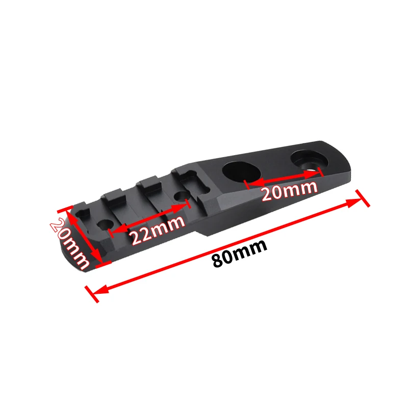 Riel táctico MLok para linterna – Soporte metálico Keymod - imagen 3